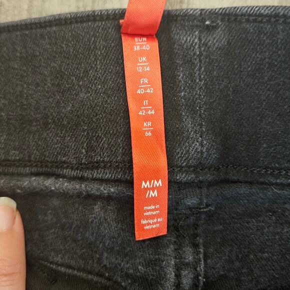 Spanx Bootcut Jeans Womens Size M Black Pull On Stretch Denim Slimming Comfort - Picture 9 of 11